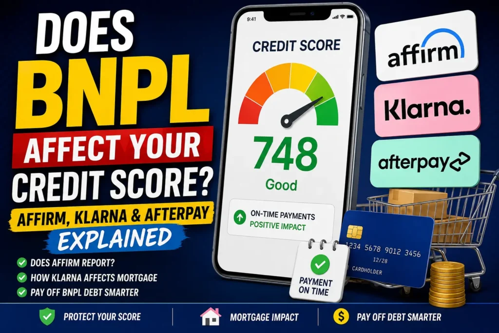 BNPL credit score impact explained with Affirm, Klarna, and Afterpay