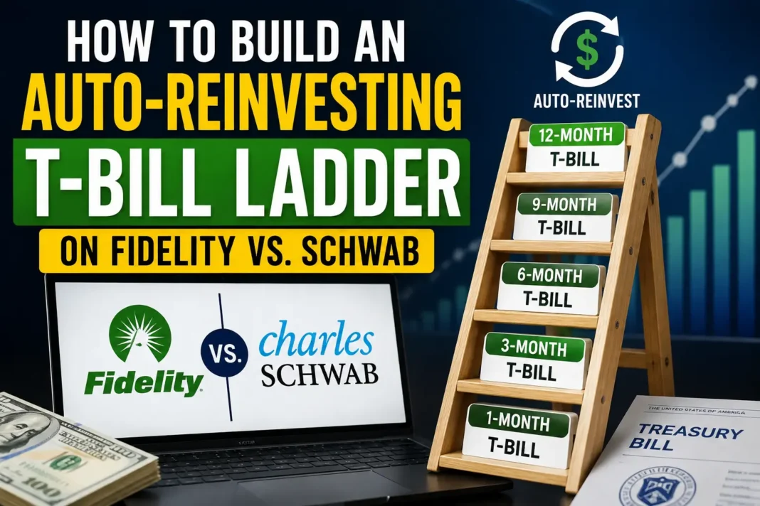 How to Build an Auto-Reinvesting T-Bill Ladder on Fidelity vs. Schwab Auto-reinvesting T-Bill ladder comparison between Fidelity and Schwab